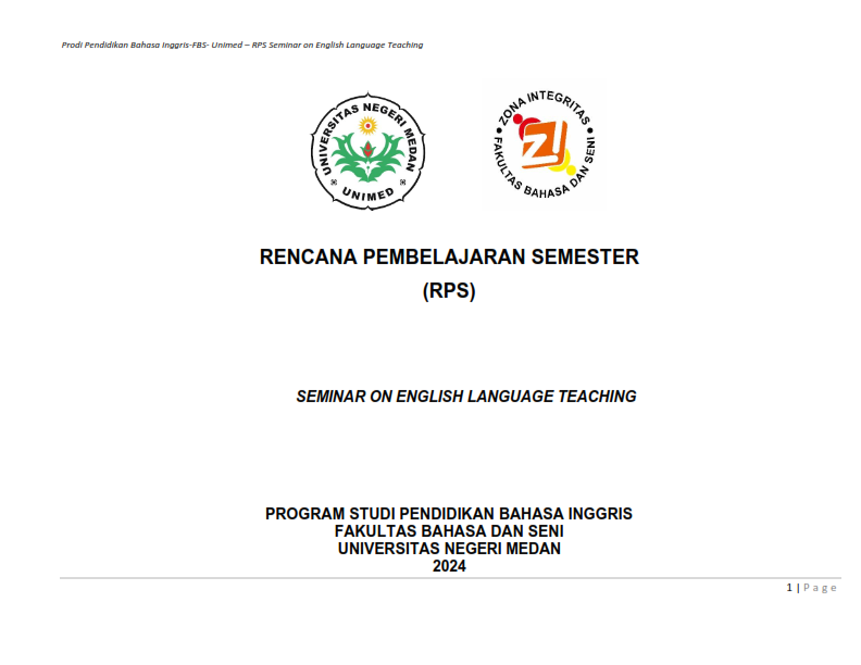 Seminar on English Language Teaching