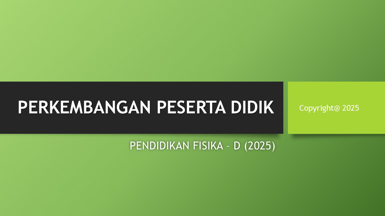 PSPF 25D - Perkembangan Peserta Didik